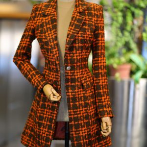 Checked Wool Boutique Coat