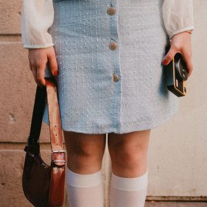 Retro Blue Skirt Set