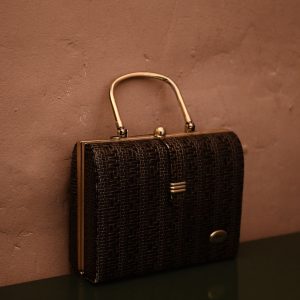 Gold Handle Vintage Handbag